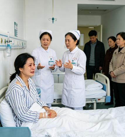 生完孩子不到两小时，产妇就骑在婆婆身上扇耳光。血顺着大腿根往下淌，在地上洇开一片