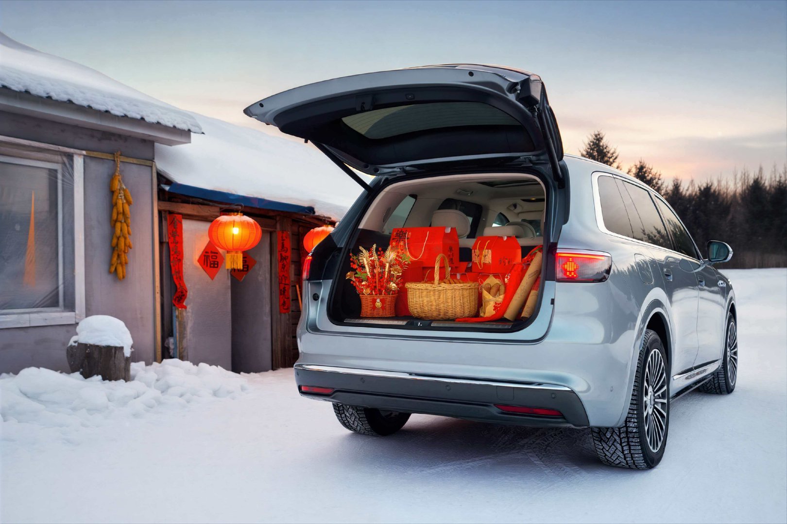 问界M8 联合新华社、星球研究所，用镜头捕捉归途中的期盼与相遇。智能光毯照亮前路