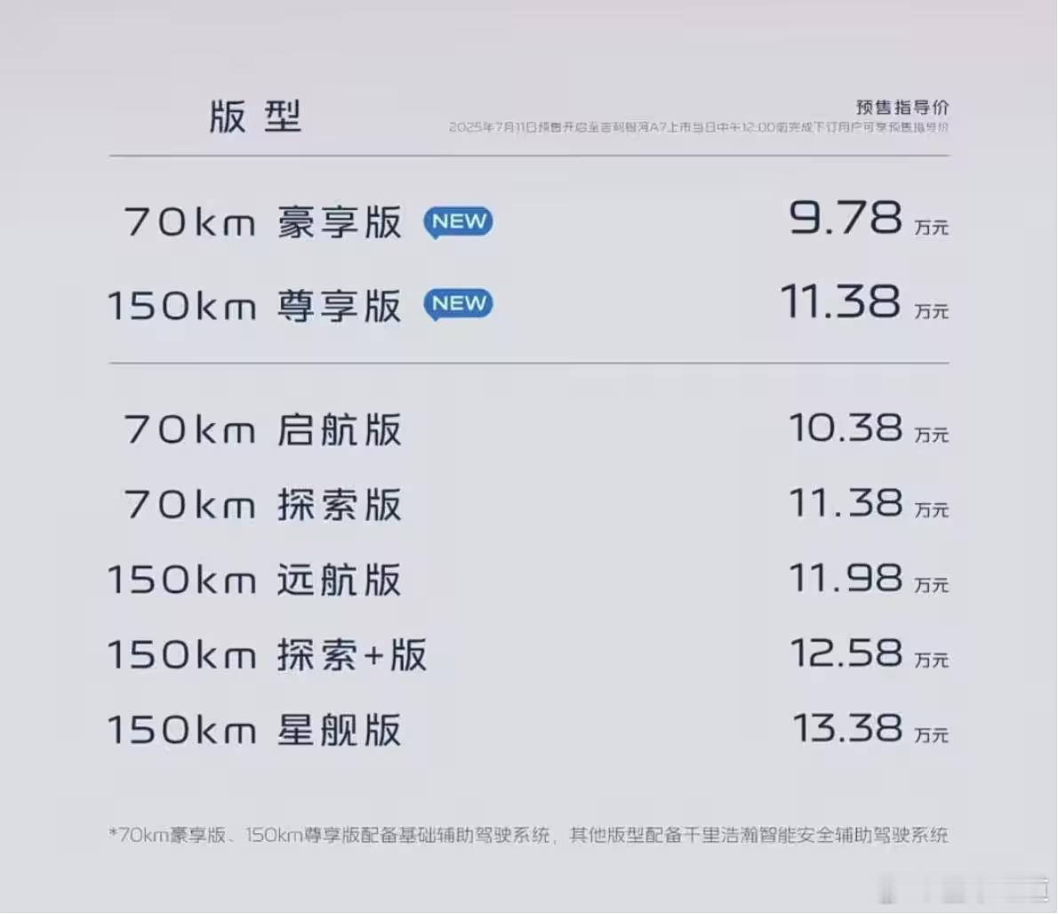 懂车之道讯7月22日，我们从吉利银河官方了解到，旗下首款基于GEA新能源架构打造