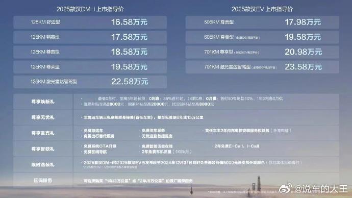 #2025款汉家族上市# 除了第五代DM技术、后悬架升级成五连杆、DiLink 