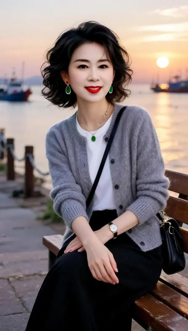 AI夕阳生活照 ai创作