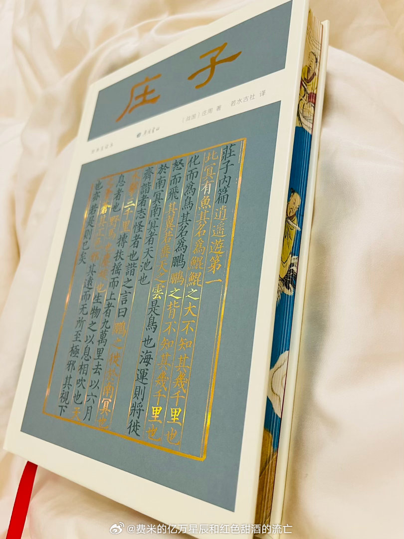 庄周梦蝶：要知道这个世界我是来玩的。我都忘了这本《庄子》是什么时候在哪里买的。装