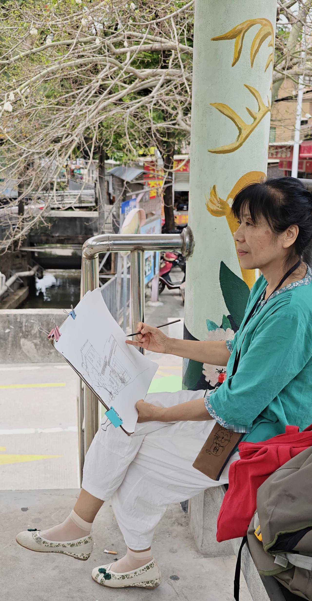 晒图笔记大赛广州番禺大洲村写生