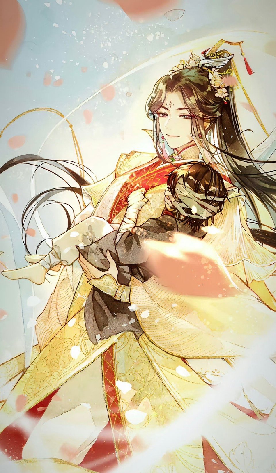 截修天官赐福英文版封面及插图，这实在是太美了，每一张都是神迹，花怜绝美爱情天官赐