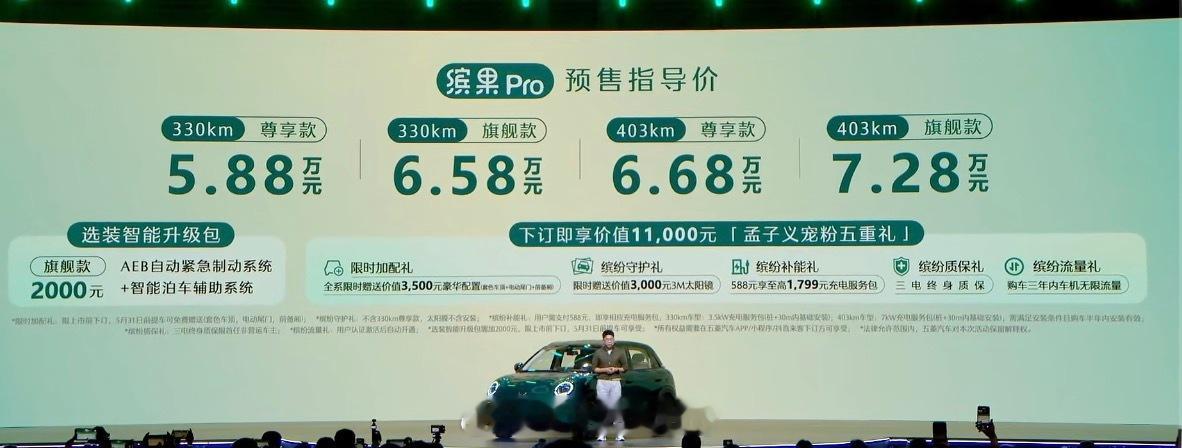 缤果Pro开启预售4个SKU5.88-7.28w电动尾门 前辈箱等等都送其实这么