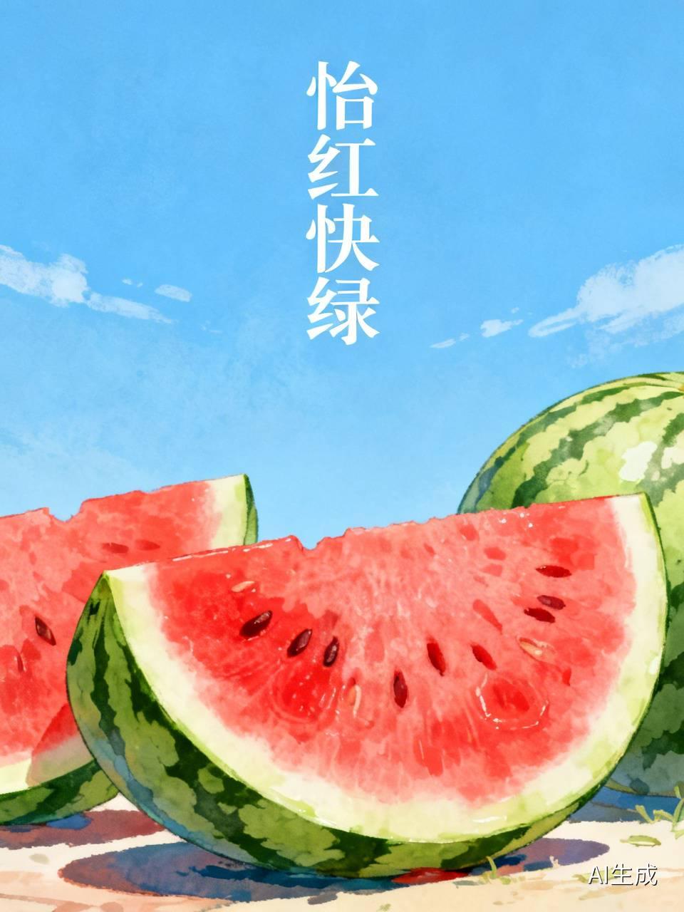 怡红是瓜瓤，瓜瓤入口，心旷神。快绿是瓜皮，瓜皮入眼，快乐无限。👀神思维，才有神