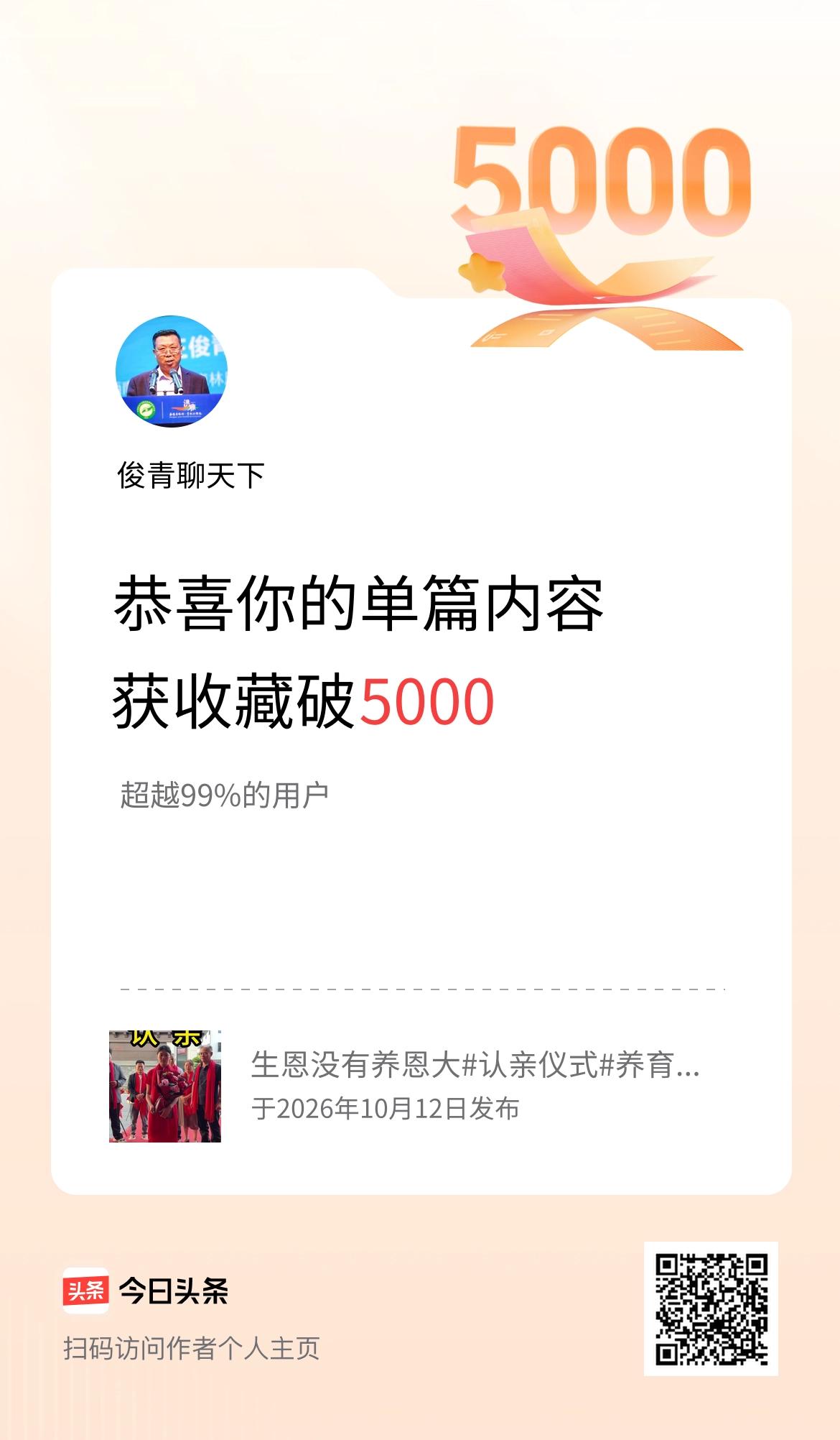 单篇内容获收藏量破5000啦！