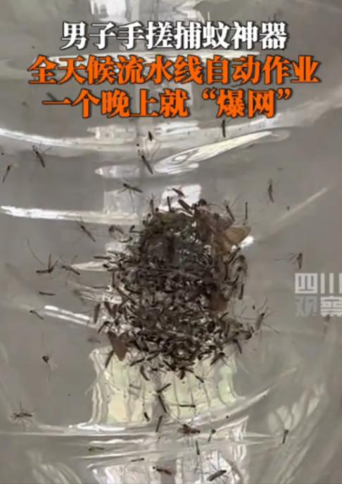“人怎么能这么聪明！”福建，一男子被村里的蚊子叮的不胜其烦，于是灵机一动，靠着风