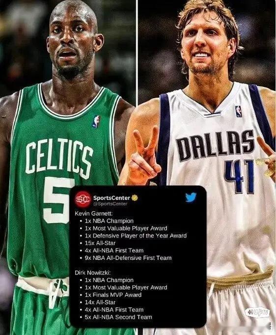 ESPN晒图问道：巅峰加内特和诺维茨基你选谁？ ​​​