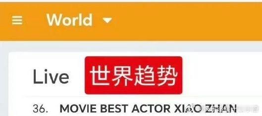 肖战带着大影节又上世趋了，而且是双词条！📈MOVIE BEST ACTOR X