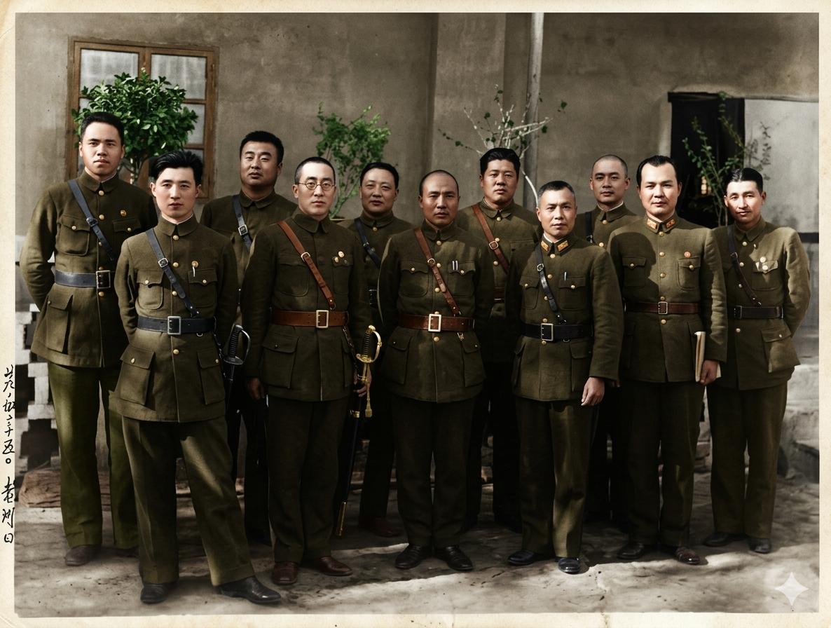 这张照片摄于1940年4月15日，第五战区老河口司令部，是枣宜会战（襄宜会战）爆