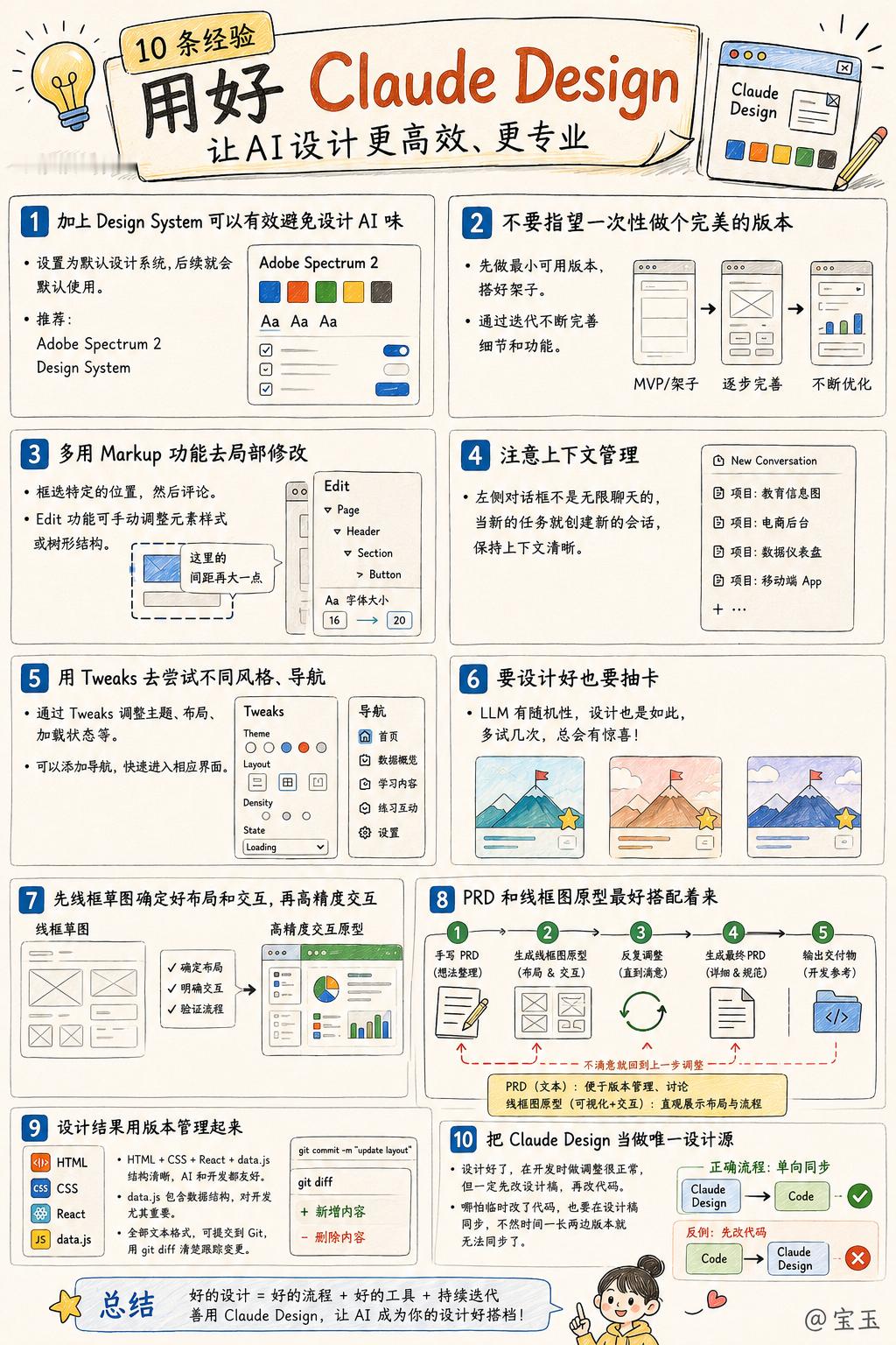 用好 Claude Design 的一些经验：1. 加上 Design Syst