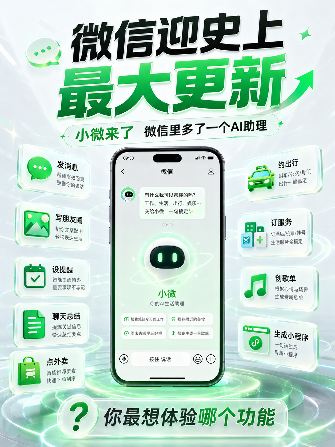 微信小微如果真按现在曝光的方向走  核心其实不是多了几个AI功能而是把微信里最常