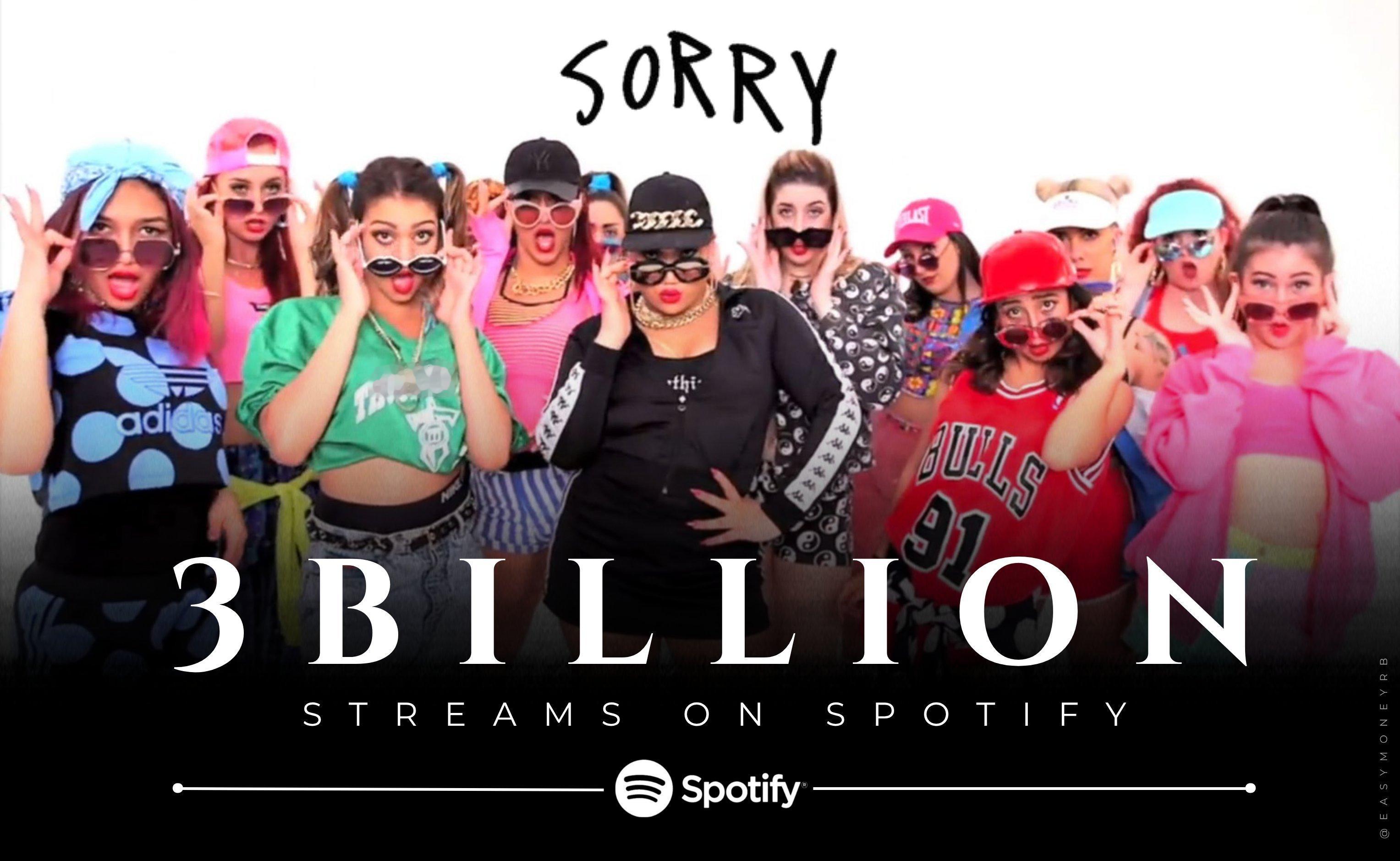 【🔥】“Sorry” 在 Spotify 上的播放量现已突破 30 亿。——该