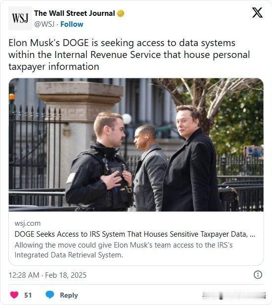 双语简讯：Elon Musk’s DOGE is seeking access 