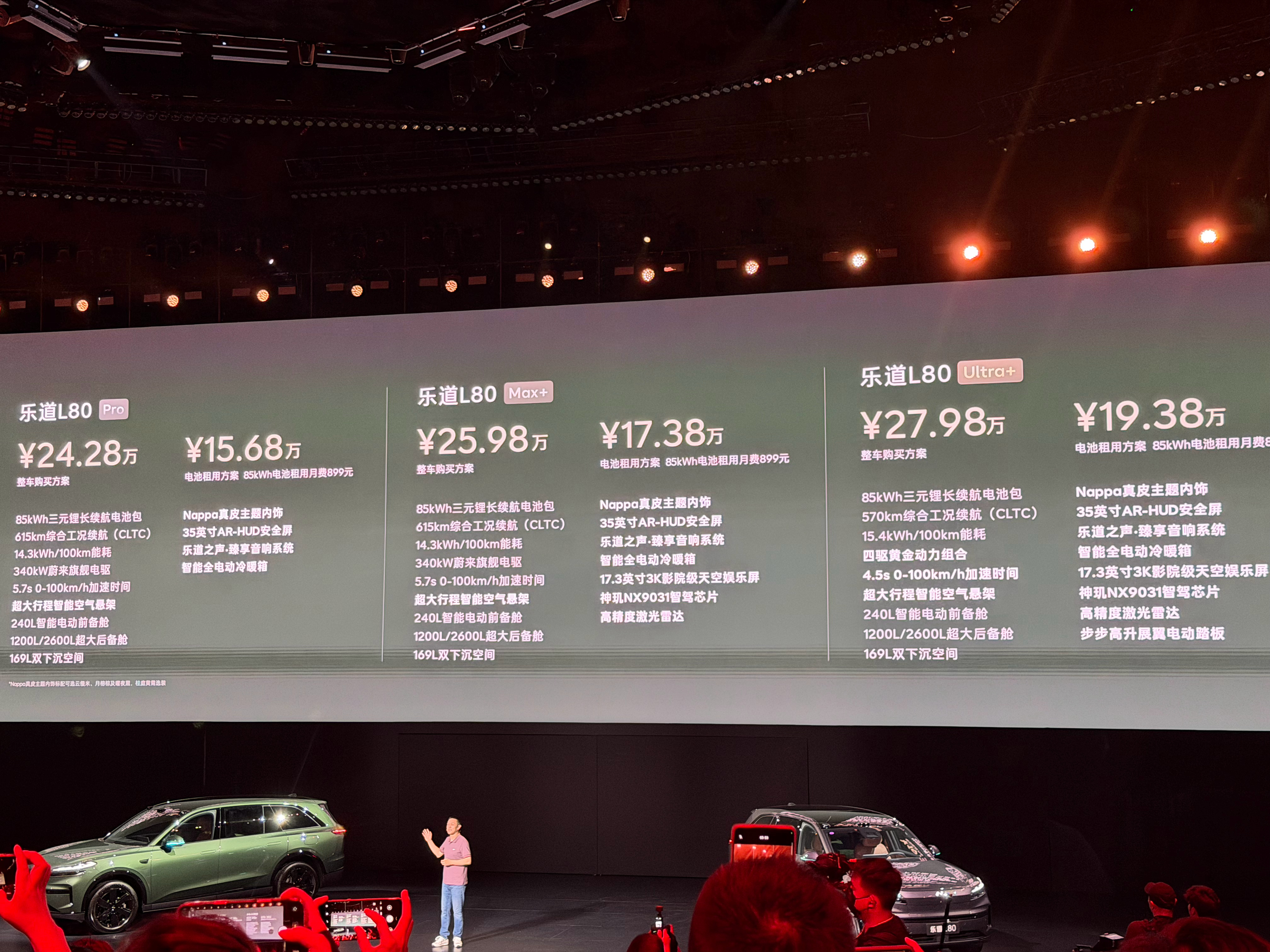 乐道汽车乐道L80上市价格公布：✅Pro版 买断24.28万元 Baas版15.