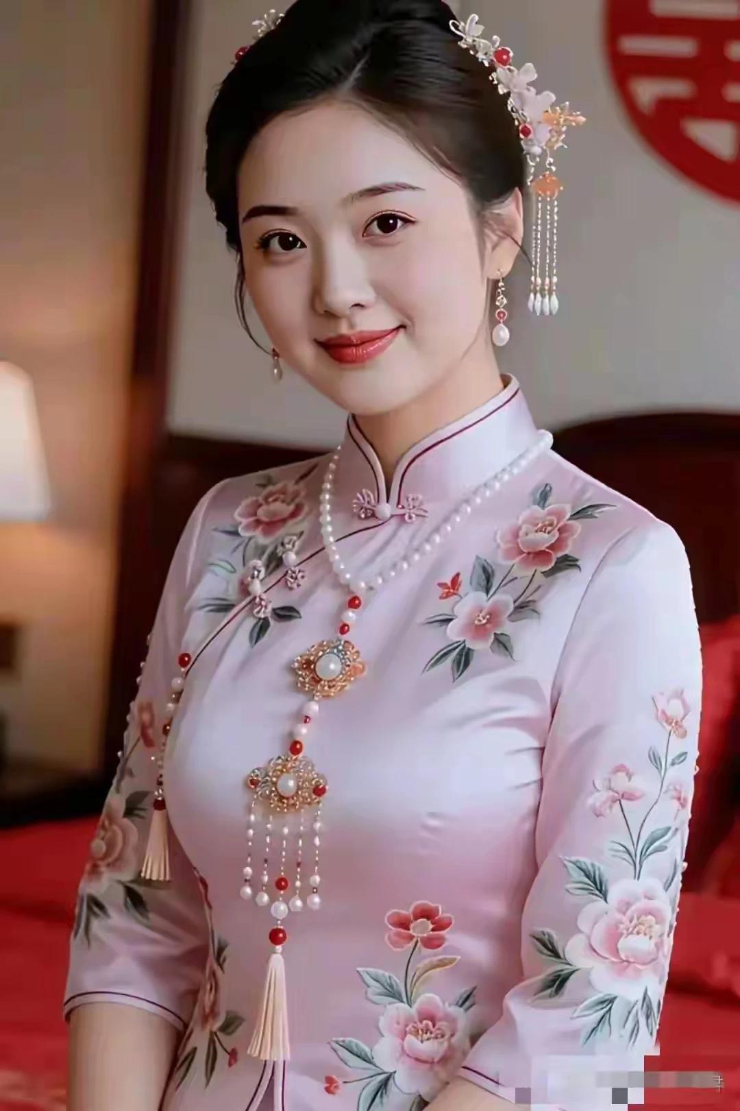 莫说人间无绝色，
今日得见断人肠。
眉似春山寒远黛，
眸若秋水映繁星。