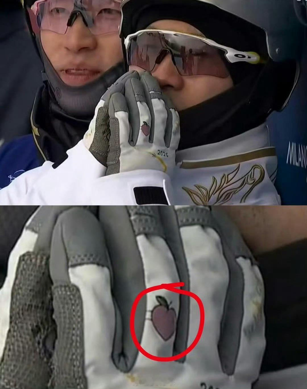 这姐弟恋挺甜，KDL。王心迪叫老婆桃桃姐为中国冬奥健儿加油