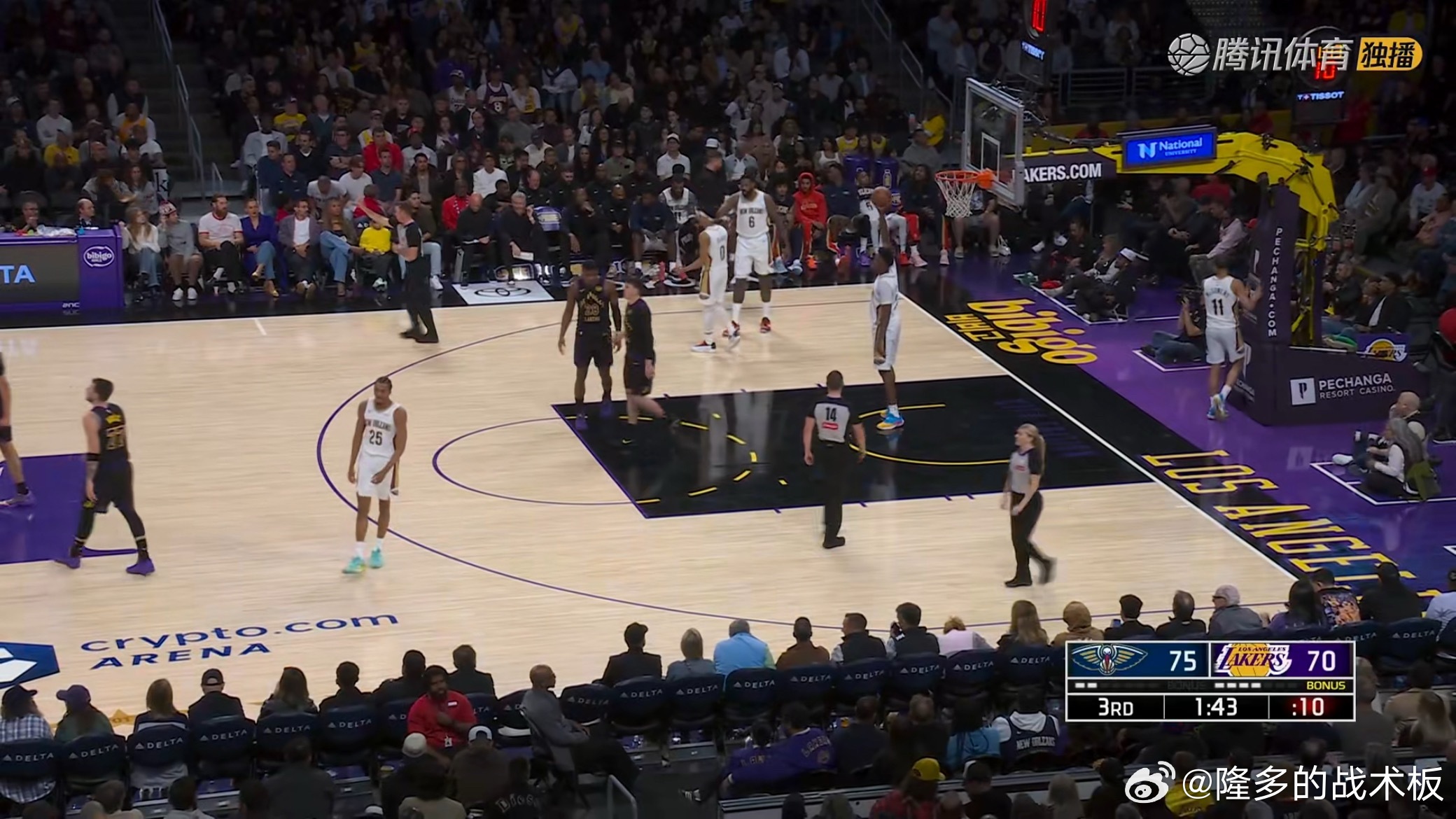 全是失误啊……单节10次失误鹈鹕vs湖人