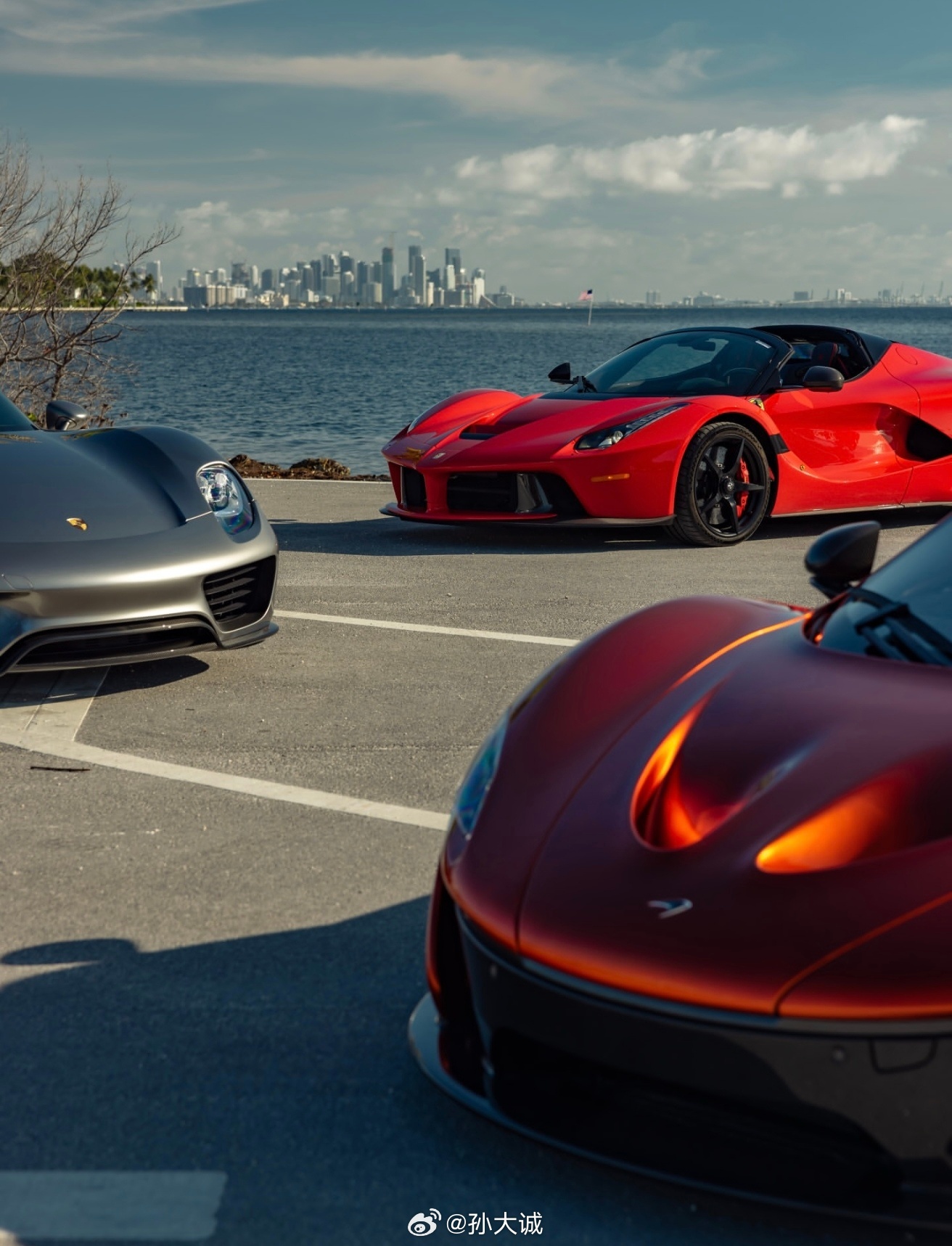 跑车大v聊车 三大神车，法拉利拉法敞篷、保时捷918 Spyder以及迈凯轮P1
