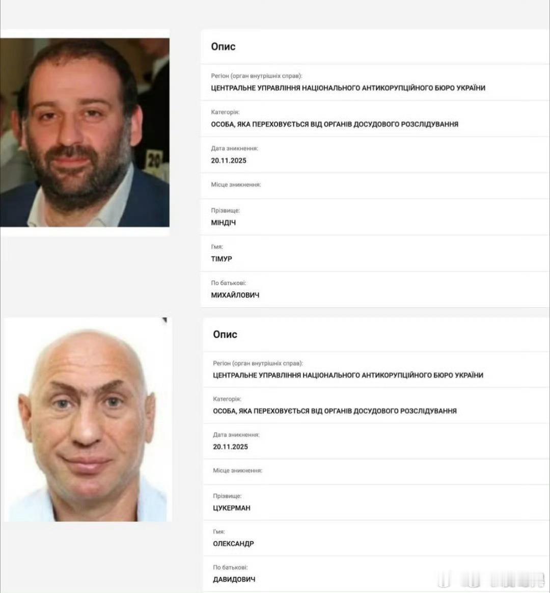 乌克兰国家调查局正式宣布通缉泽连斯基的密友兼“金主”——商人明迪奇及其财务顾问祖