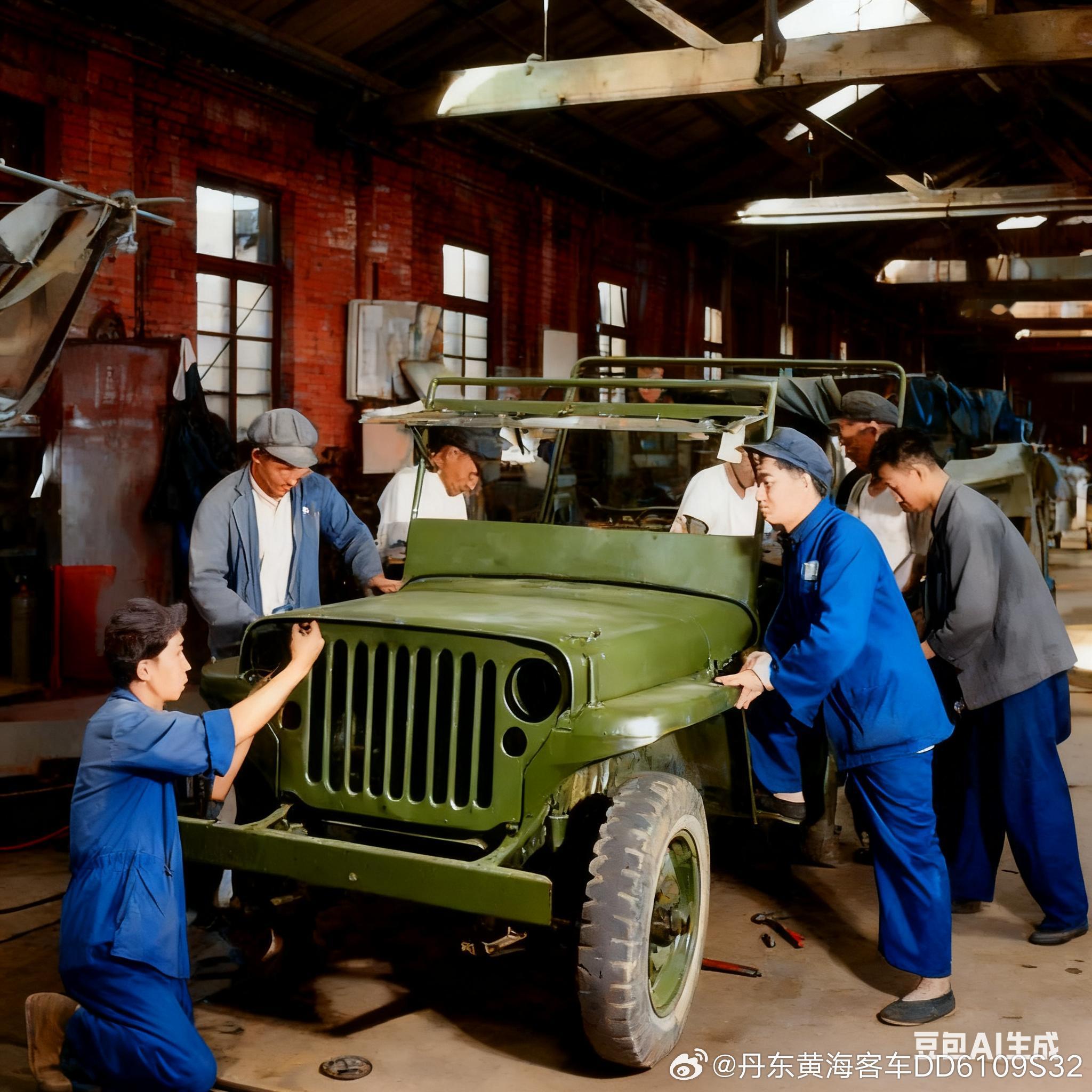 1951年9月14日，天津汽车制配厂试制完成新中国第一辆吉普车。按照二战时的威利