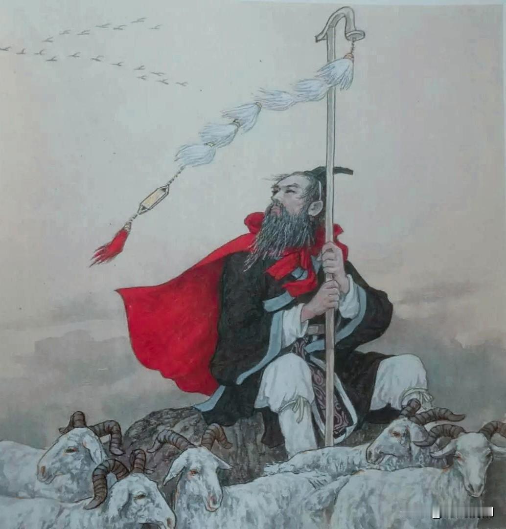 公元前100年苏武出使匈奴，被副使的内乱事件牵连扣押。单于拿高官厚禄劝他投降，他