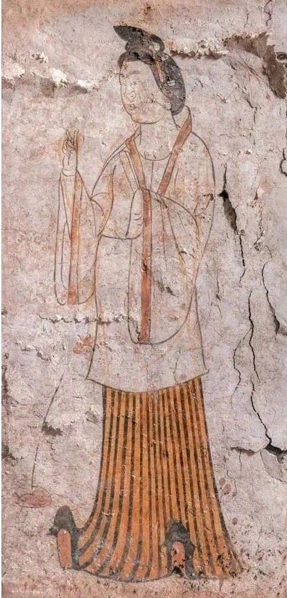 太原郭行墓唐代壁画 | 壁画中的“剪刀手”你发现没？ ​​​