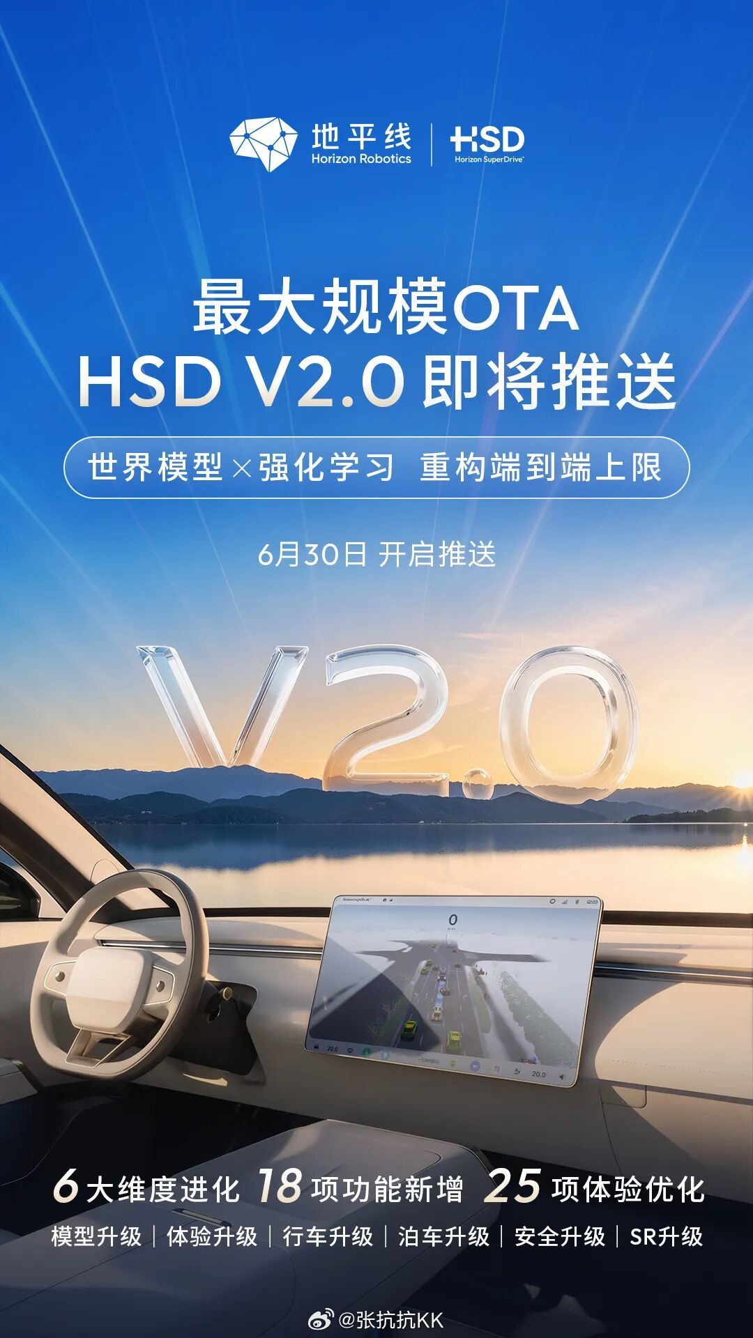 地平线HSD V2.0发布，核心是世界模型+端到端强化学习的模型升级。不知道啥是