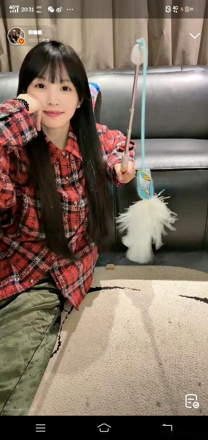 田曦薇钓猫愿者上钩田曦薇直播钓猫 ​田曦薇钓猫愿者上钩，简直不要太可爱了哈哈哈哈