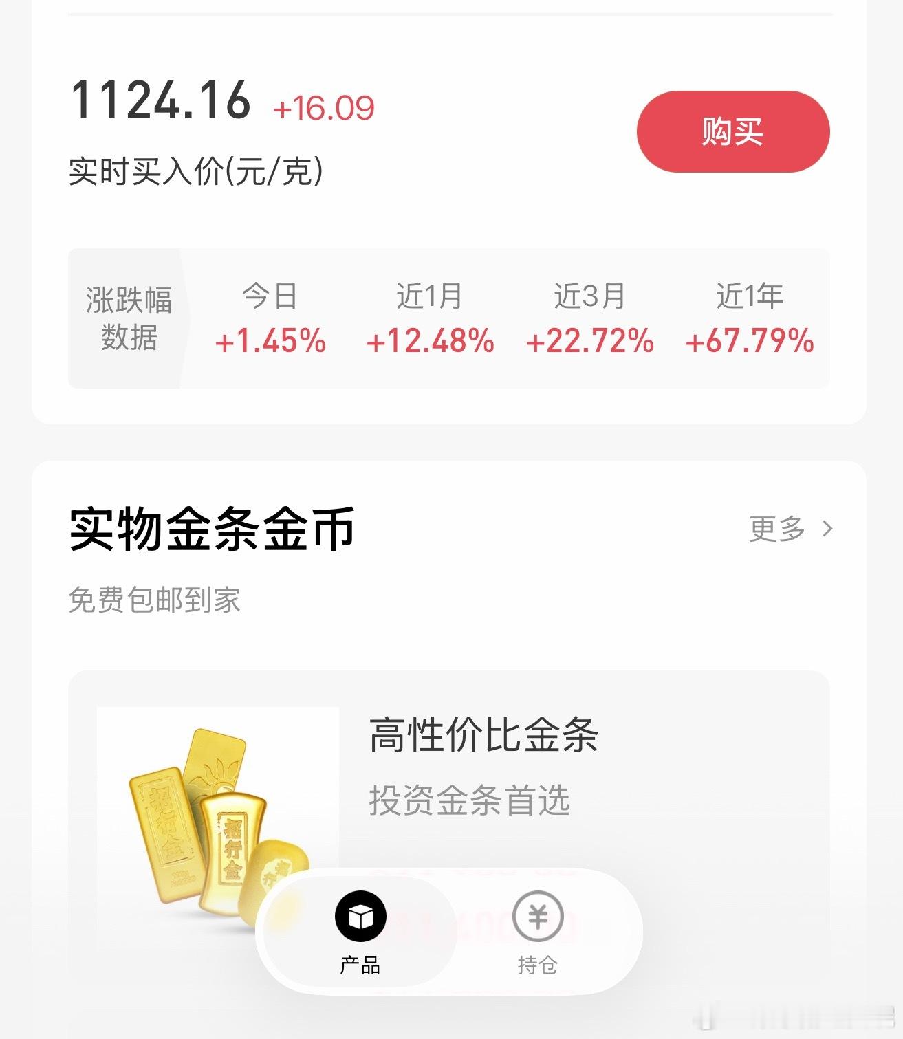 黄金 上周说会跌破980的朋友们呢这都1124了～ 