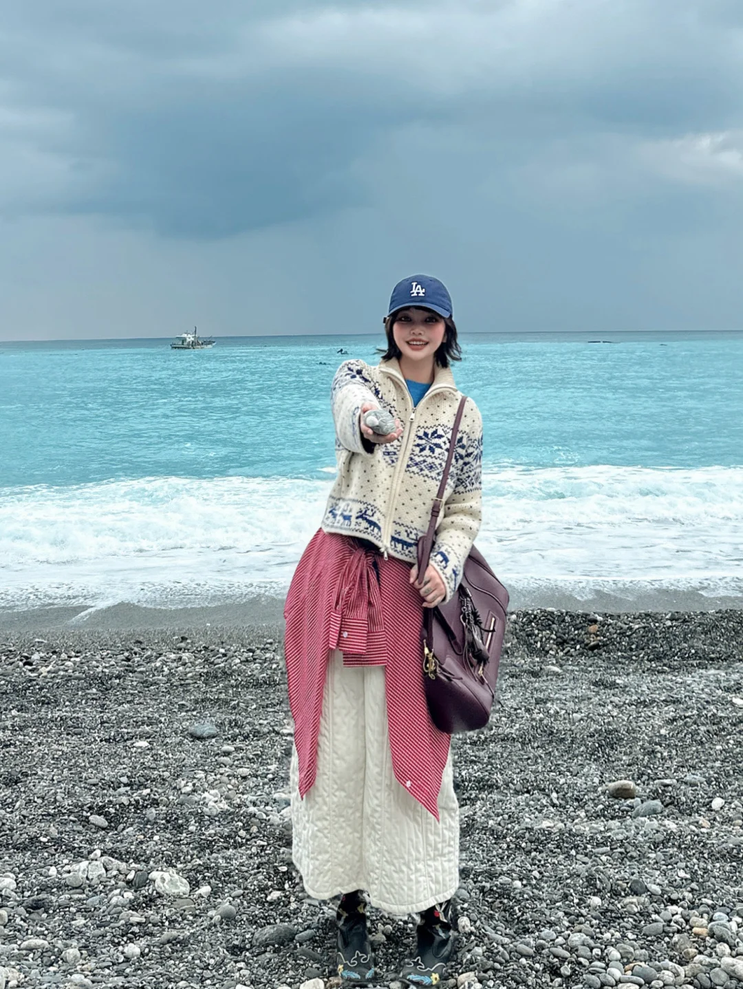 来看太平洋了 阴天都这么美🥹