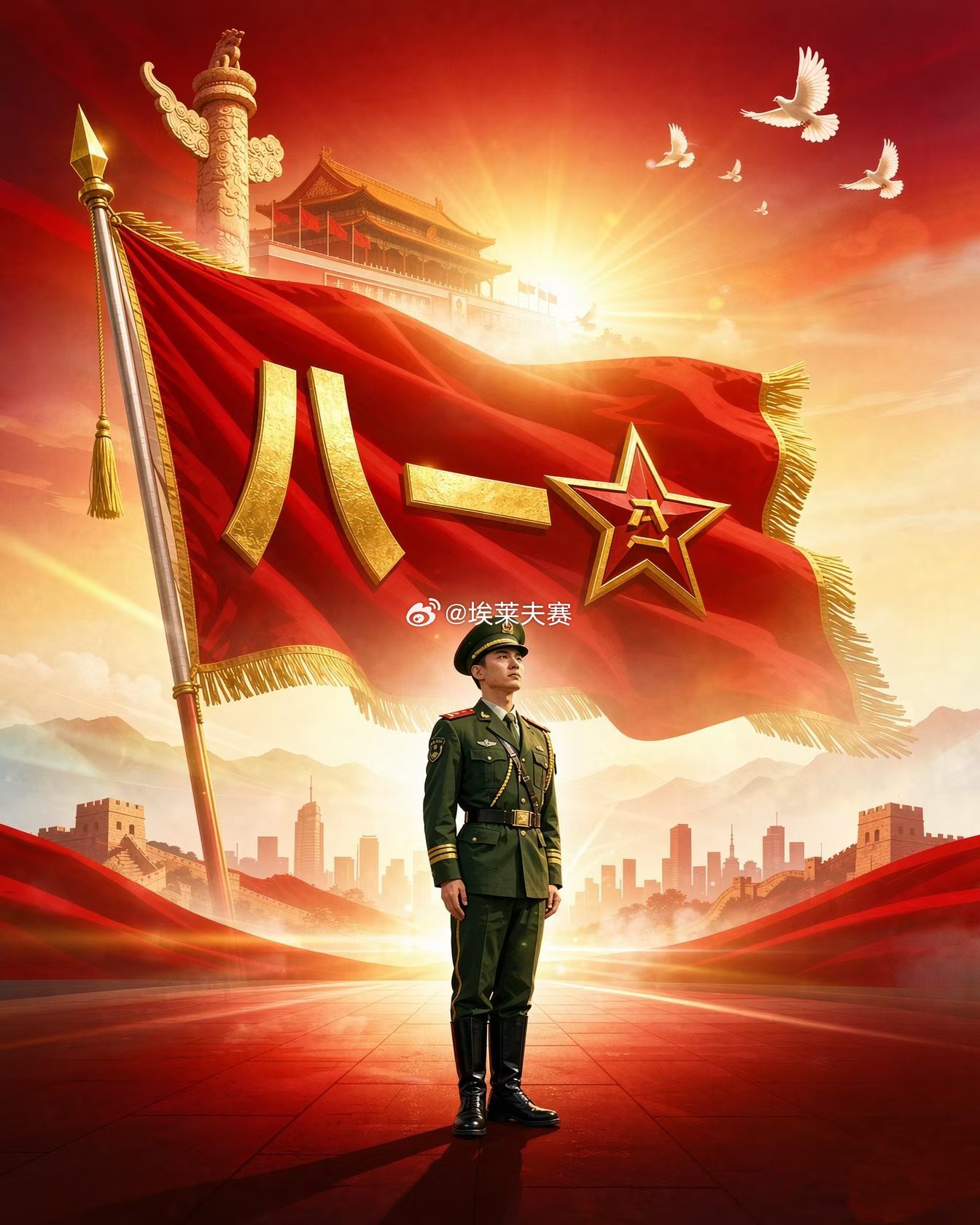 解放军建军99周年八一建军节 ❤️❤️❤️热血铸军魂，初心永不忘。最可爱的人，八