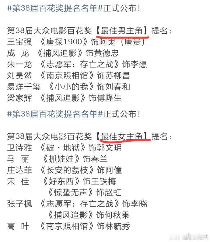 百花奖最佳男主提名没有沈腾吴京百花奖最佳男主提名没有吴京沈腾 百花奖最佳男主提名