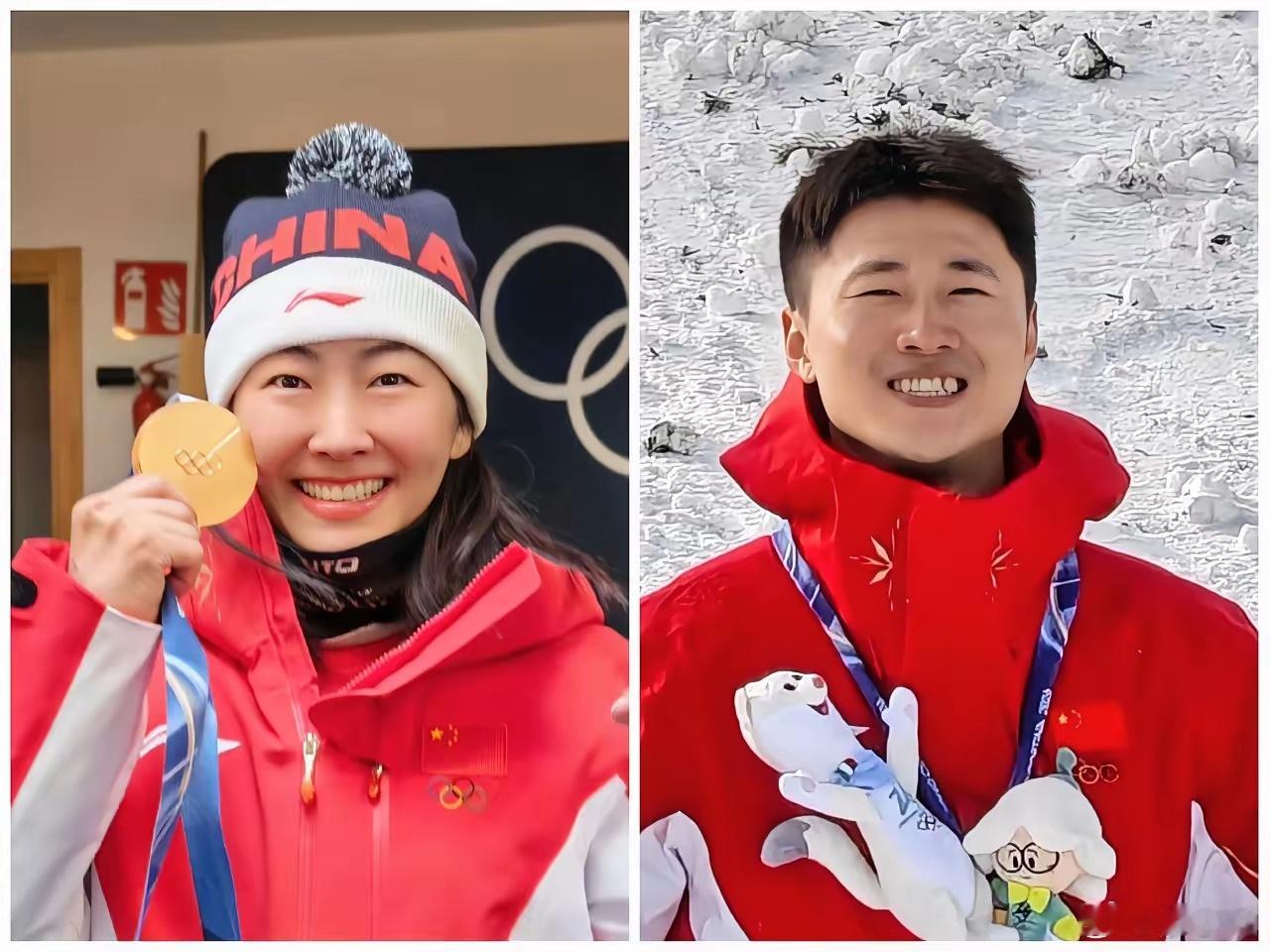 王心迪金牌继妻子徐梦桃终于如愿完成了金牌梦，老公王心迪也紧随其后为中国夺下本届冬