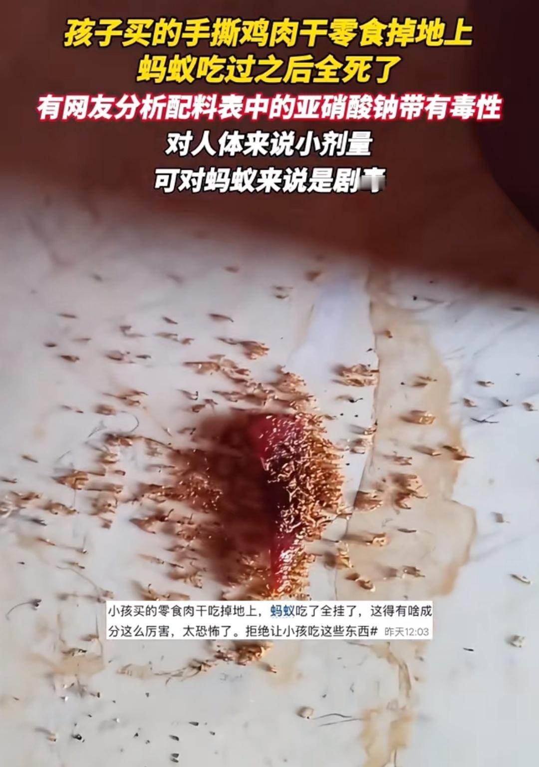那要是含这个亚硝酸钠的零食一次吃太多了，人是不是也会中毒啊