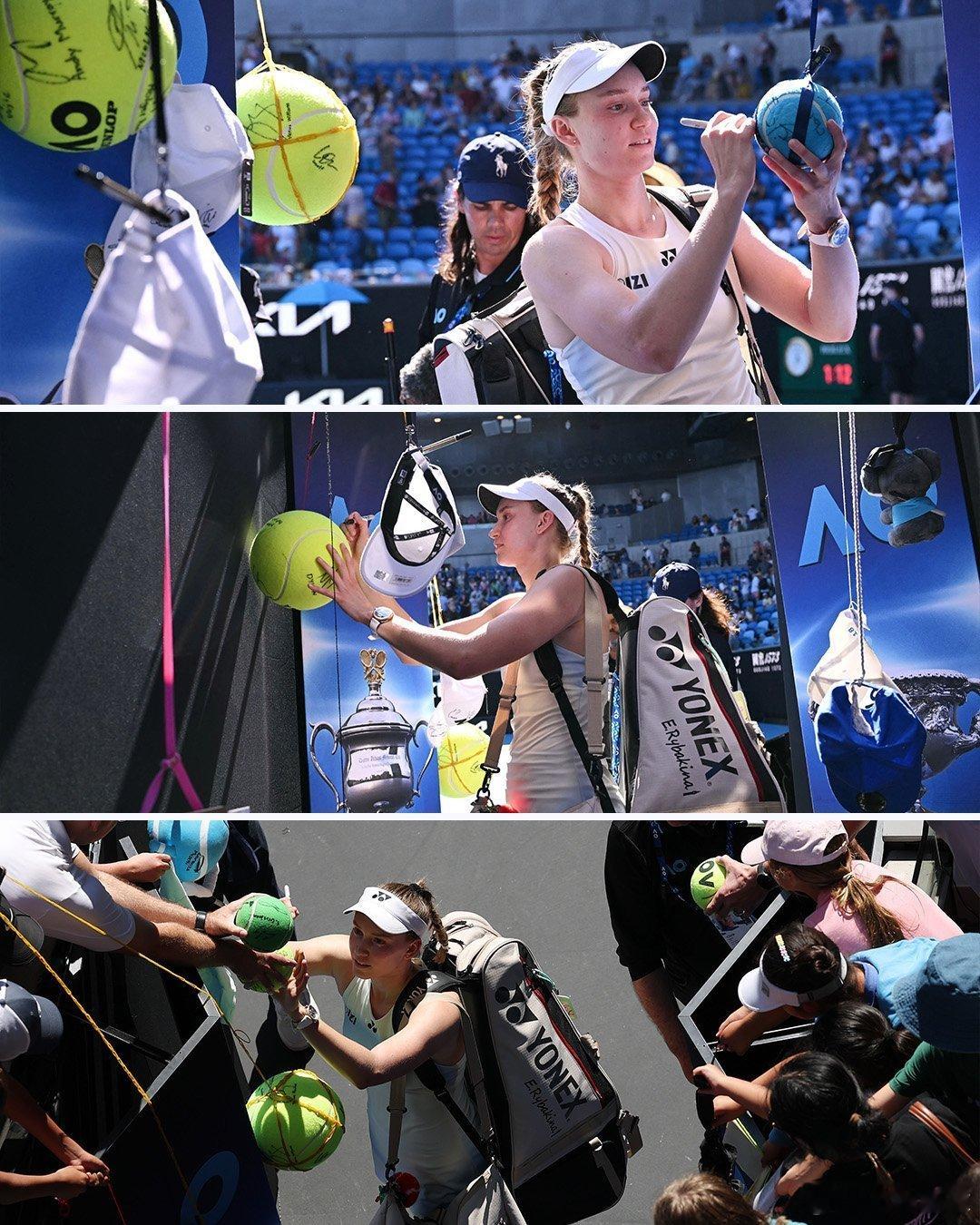 🇰🇿莱巴金娜2-0尤万，顺利过关澳网首轮。澳网2026这很澳网莱巴金娜