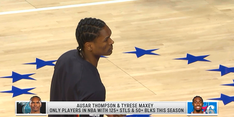 ▲本赛季能贡献125+次抢断＆50+次盖帽的球员：马克西，阿萨尔-汤普森 