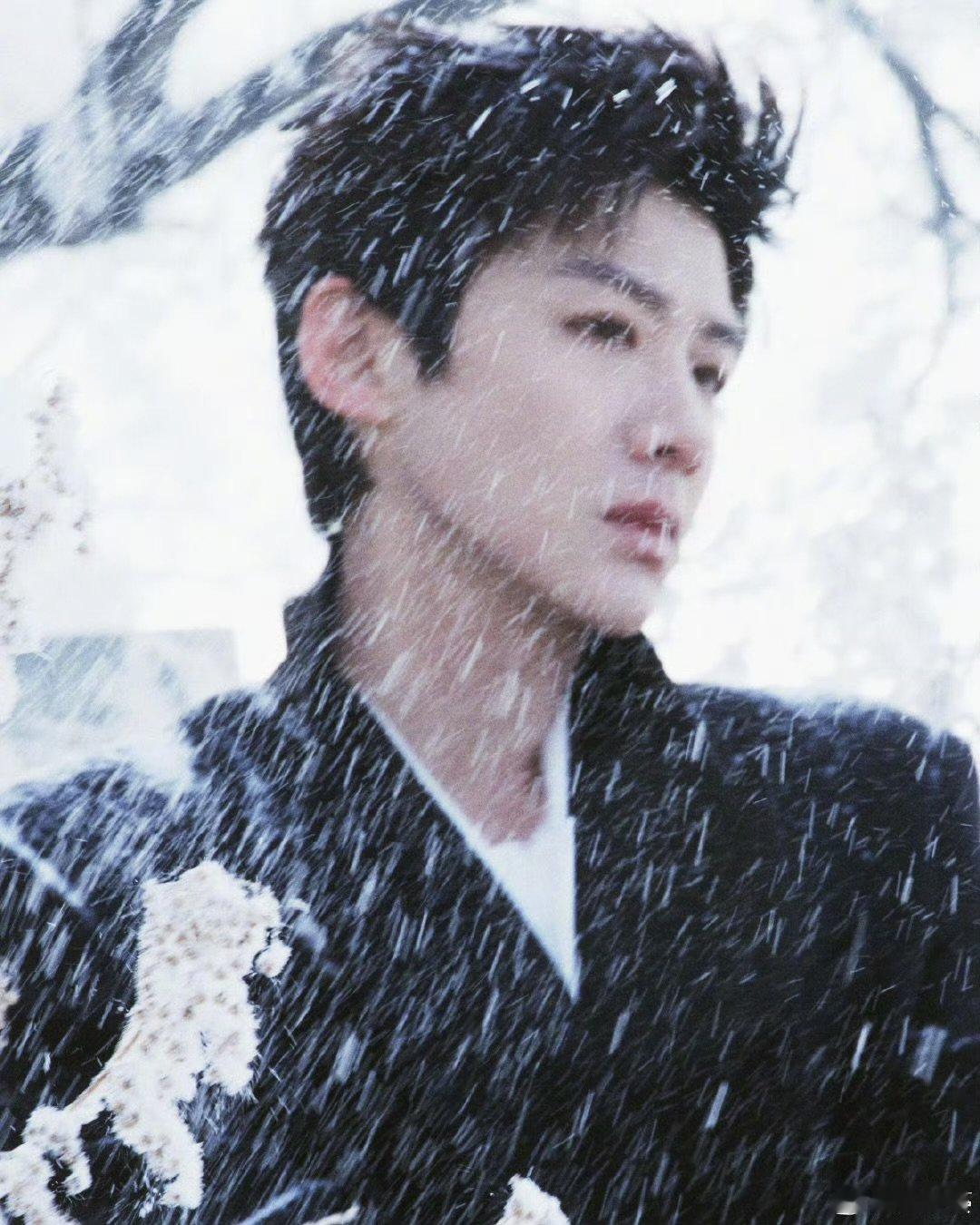 白敬亭微博之夜实景出图 白敬亭雪国王子来了白敬亭雪国王子来了，期待今晚啦！微博之