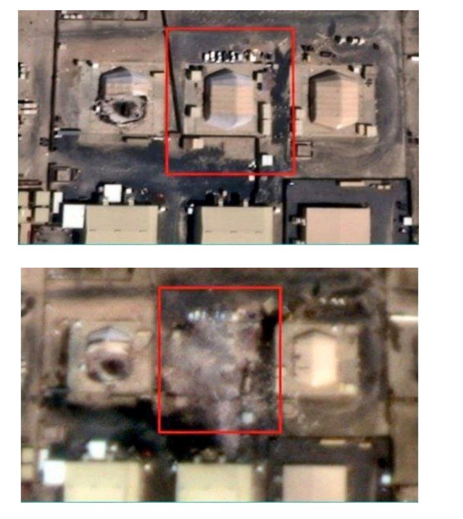 根据伊朗新的卫星图像显示，在科威特的美国陆军布伦营地又发现两座被完全摧毁的直升机