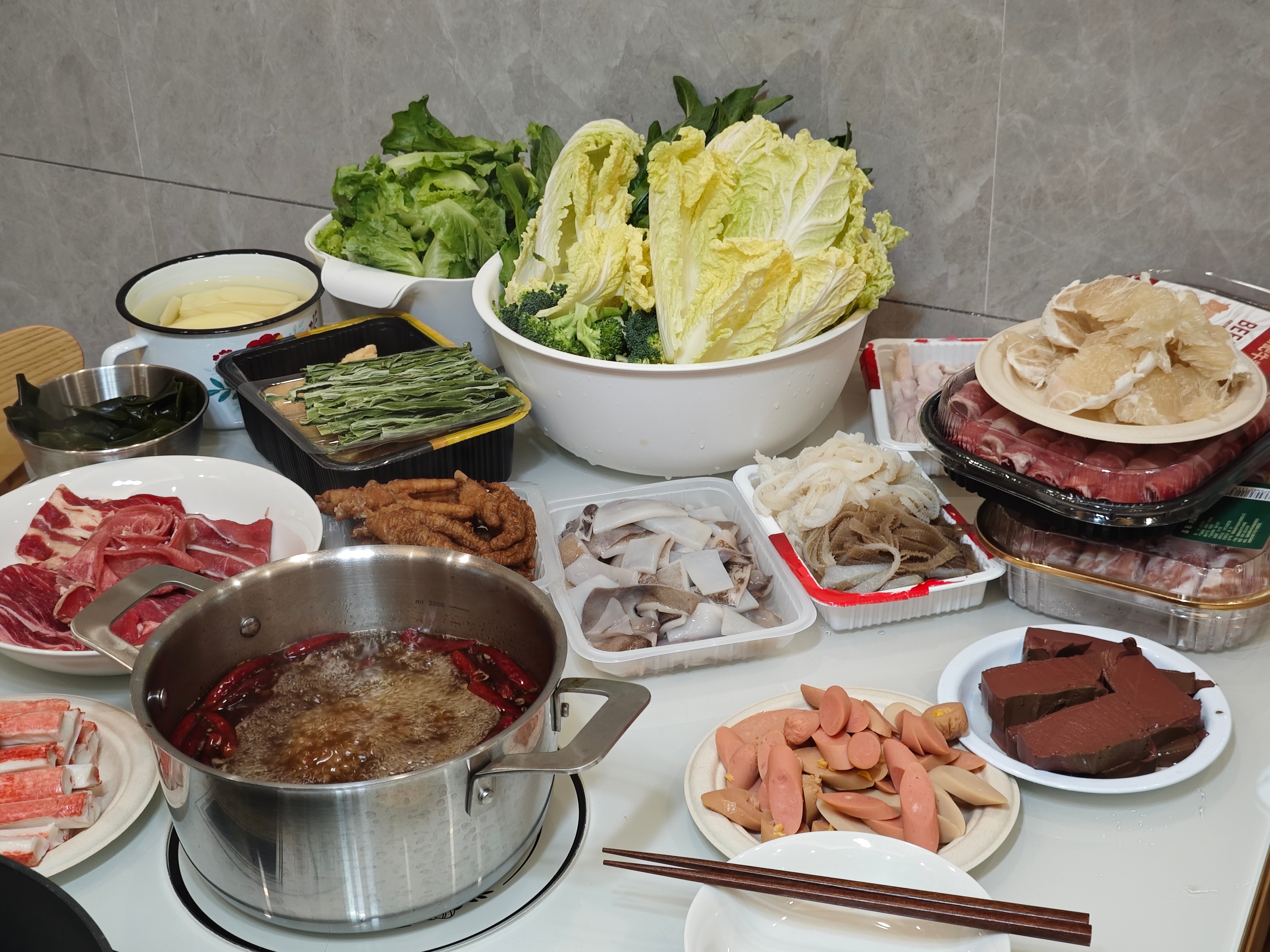 今日宜在家吃火锅 虽然还是挺热的 ​​​