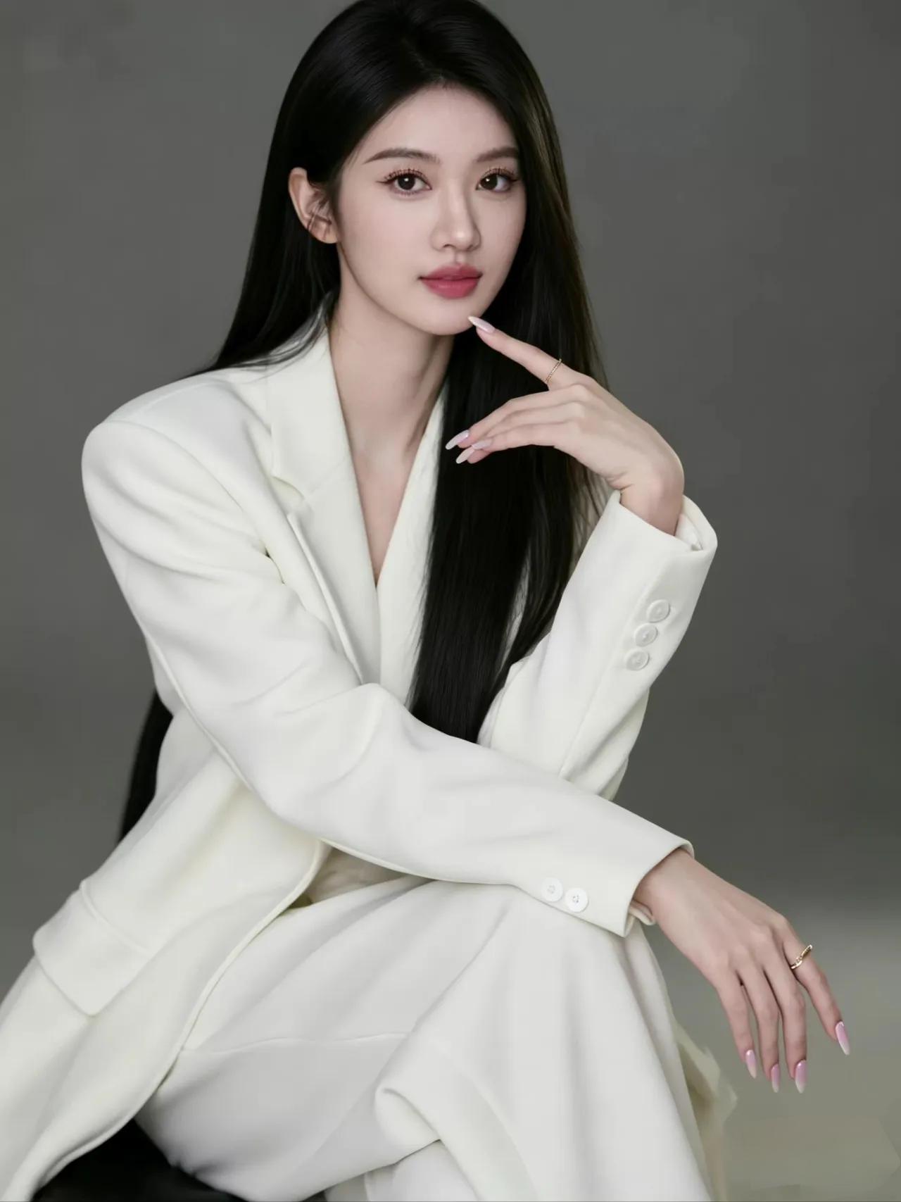 优雅白西装，自信女神范儿！💅✨
