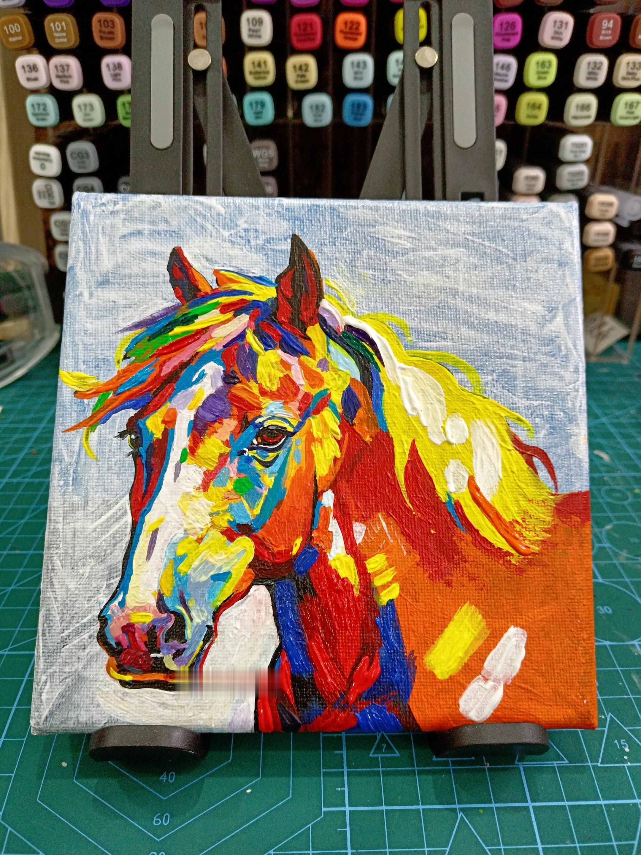 画匹追风马，前路皆潇洒。