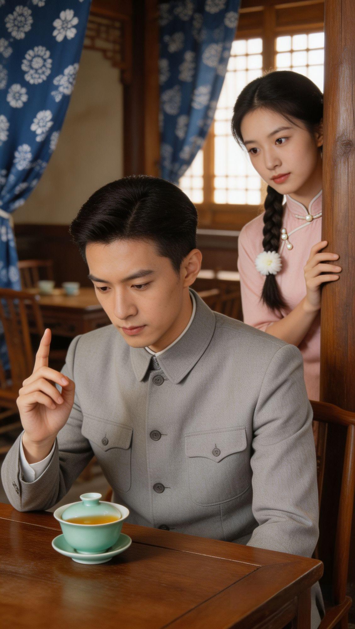 《鹧鸪天·柑普》

君赠红柑手自藏，掰开茶果两相将。
三秒洗尘犹未饮，七分等君试