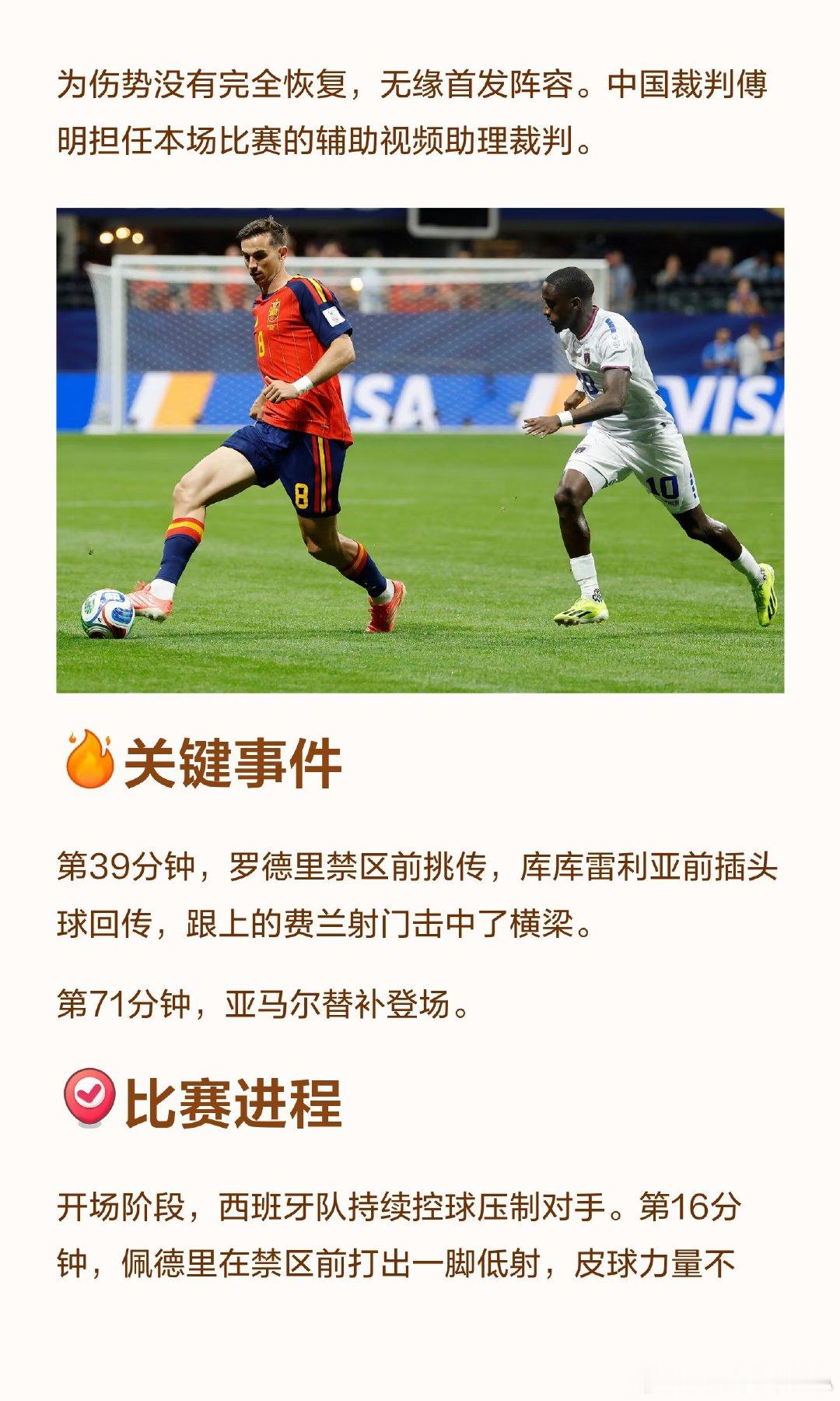 🕒比赛时间：6月16日0点 📍赛事地点：亚特兰大体育场 ✅最终比分：西班牙0