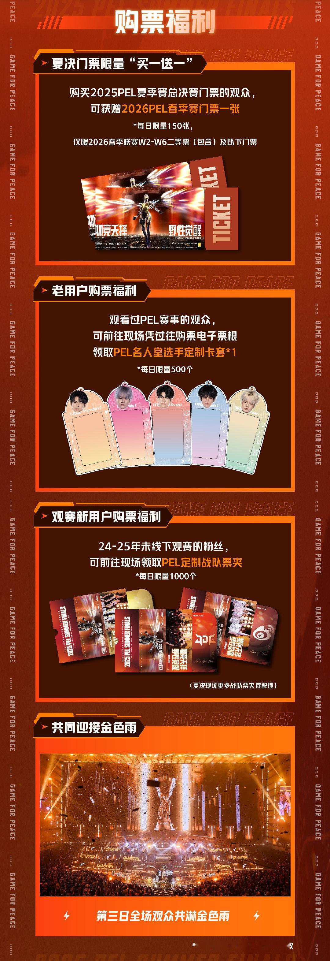 2025PEL夏决售票 购夏决门票，有机会得PEL名人堂定制卡套。 ​有一起小伙