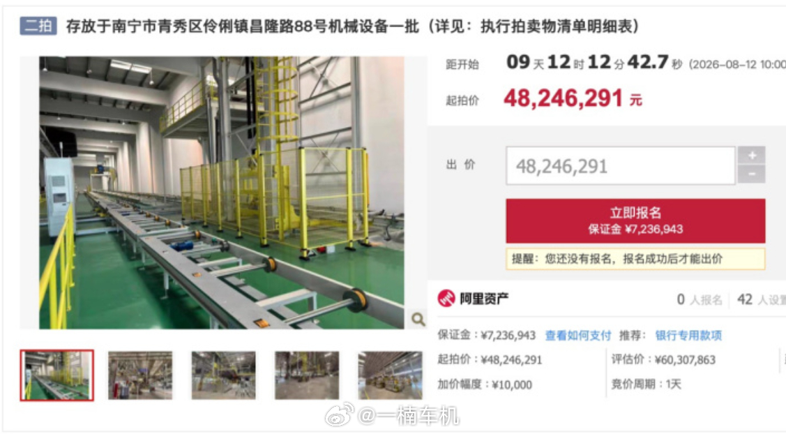 哪吒工厂设备流拍，造车新势力怎么了？曾经35亿投资的哪吒工厂，如今设备6000多