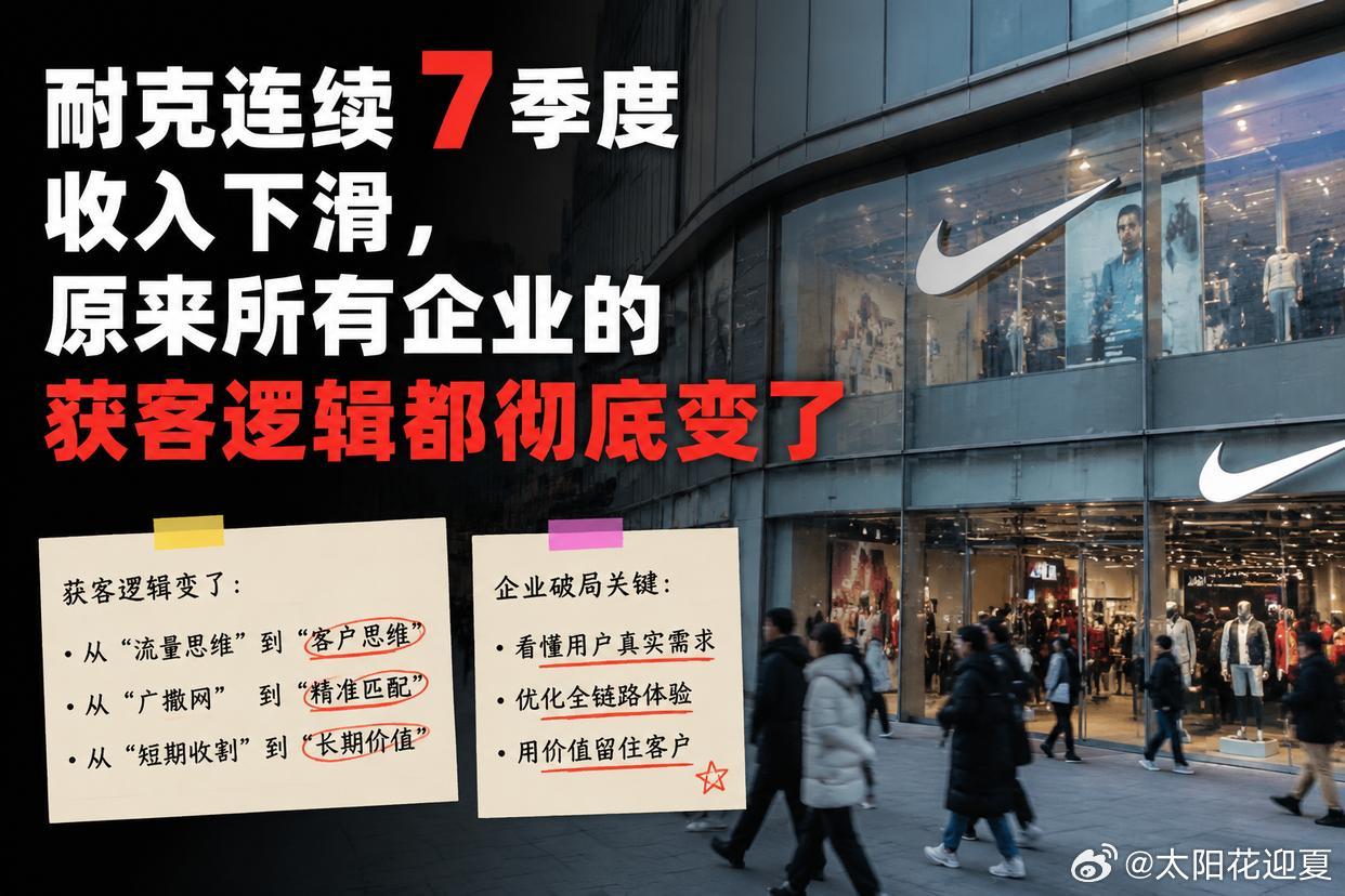 中国消费者抛弃耐克比想象中更快市场数据不会说谎，耐克在华已经连续七个季度业绩负增