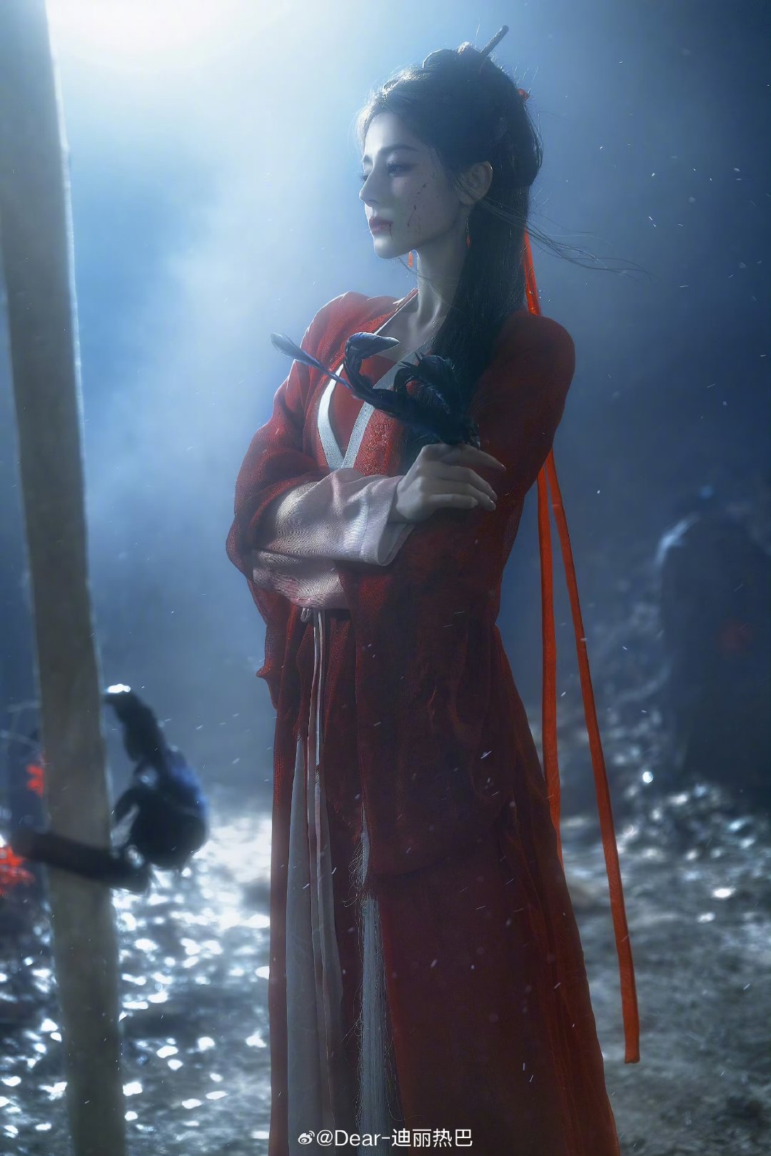 夏弃疾说迪丽热巴神来的 夏弃疾说迪丽热巴完全建模 迪丽热巴红衣女鬼塑 