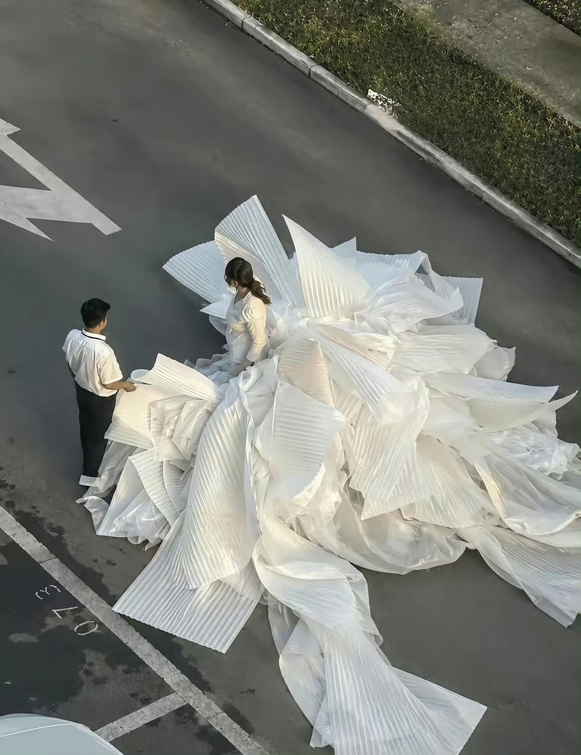这张图片真的太绝了，第一眼以为是婚纱 
